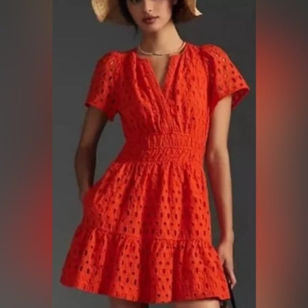 Anthropologie Eyelet Dress